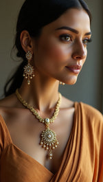 Muscari Luxe Dual-Metal Pendant Set – Minimal Gold-Silver Chic