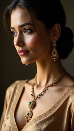 Muscari Mint & Rani Multicolor Pendant Set – Vibrant Fusion Beauty