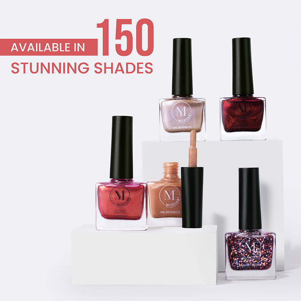 Muscari Premium Nail Paint and Polish for All | Glossy, Quick-Dry & Chip Resistant | Gel Nail Paint |10 ML (Radiant Ray-24)