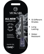 muscari liquid dark blue eyeliner, smudge proof, waterproof