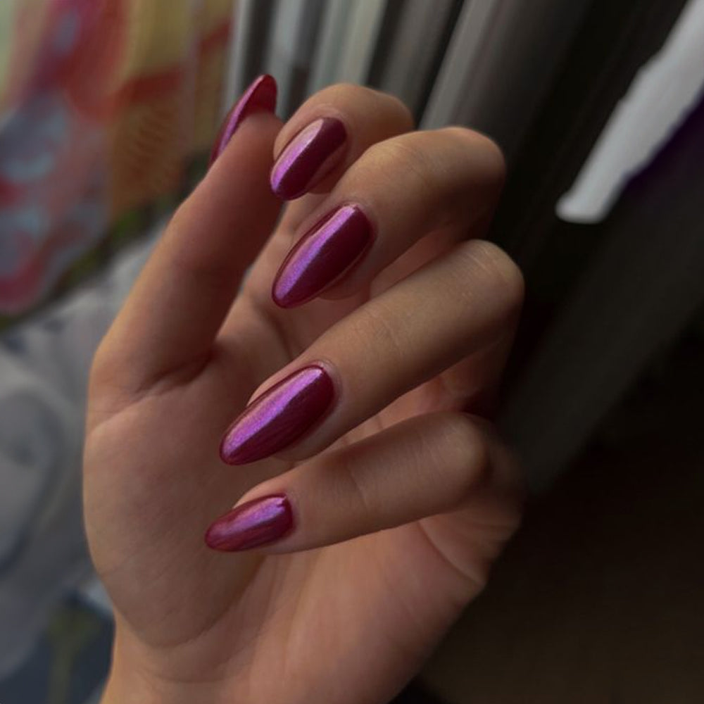 Muscari Premium Nail Paint and Polish for All | Glossy Finish, Quick-Dry & Chip Resistant | Gel Nail Paint |10 ML (Plum Glow-45)