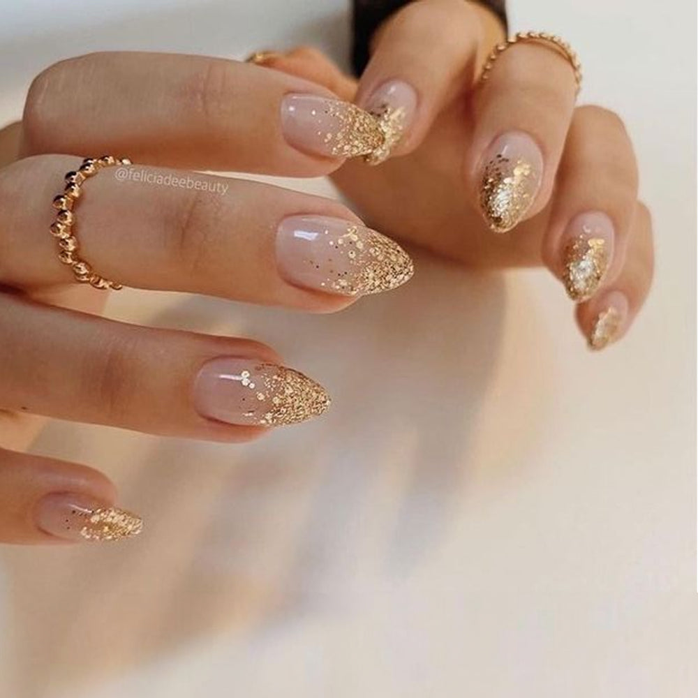 Muscari Premium Nail Paint and Polish for All | Nail Art Effect, Quick-Dry & Chip Resistant | Gel Nail Paint |10 ML (Golden Stardust-25)