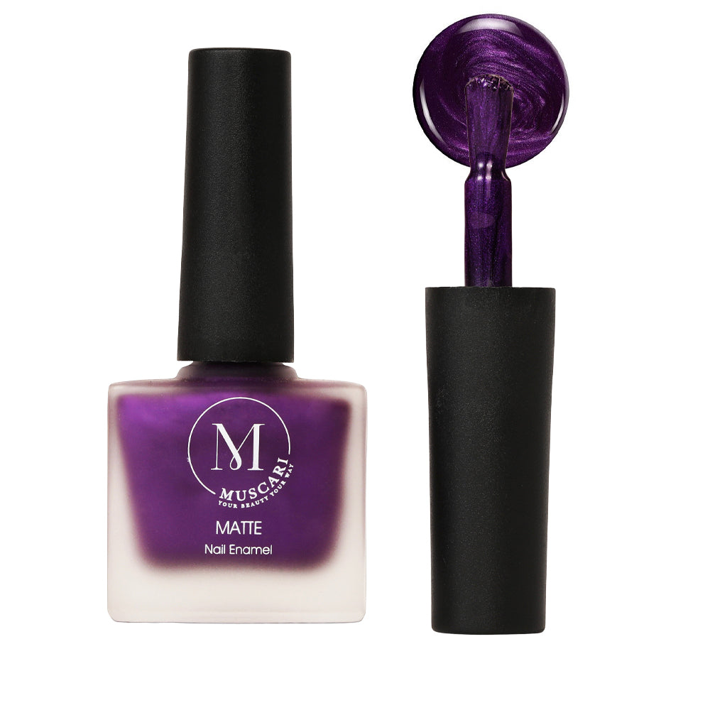 Muscari Premium Nail Paint and Polish for All | Matte Finish, Quick-Dry & Chip Resistant | Gel Nail Paint |10 ML (Indigo Infusion Pout-35)