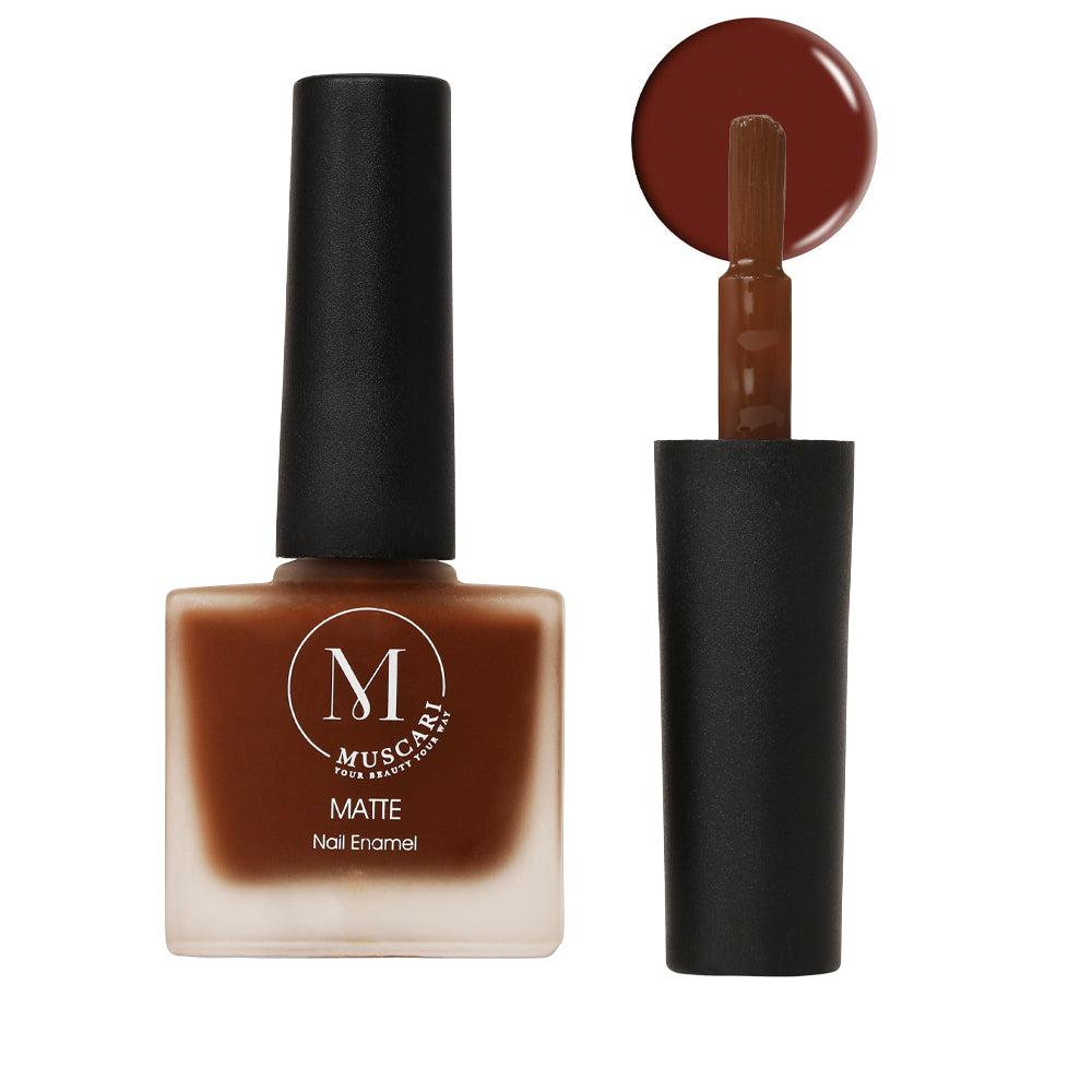 Muscari Premium Nail Paint and Polish for All | Matte Finish, Quick-Dry & Chip Resistant | Gel Nail Paint |10 Ml (Espresso Chic-34)