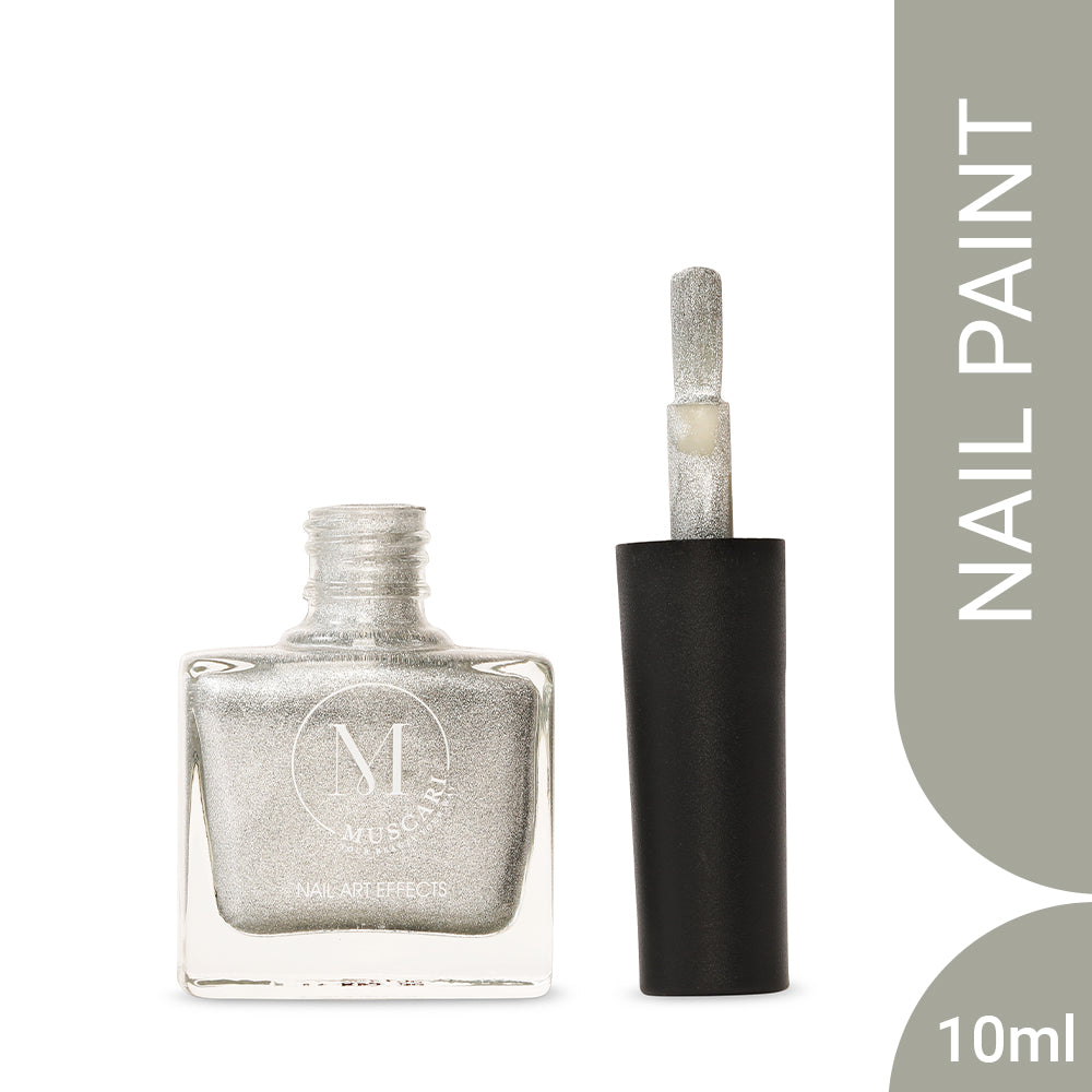 Muscari Premium Nail Paint and Polish for All | Nail Art Effect, Quick-Dry & Chip Resistant | Gel Nail Paint |10 ML (Steel grey-64)