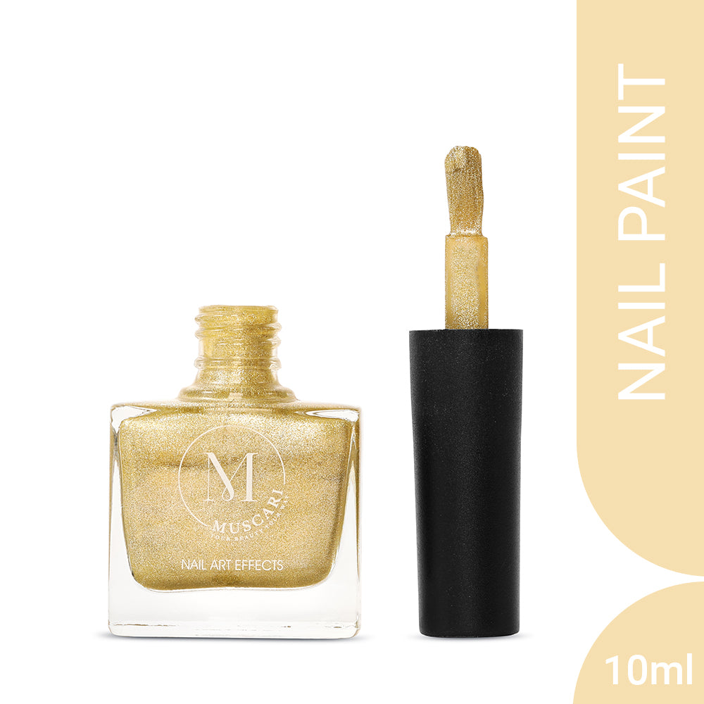Muscari Premium Nail Paint and Polish for All | Nail Art Effect, Quick-Dry & Chip Resistant | Gel Nail Paint |10 ML (Golden Tan-62)