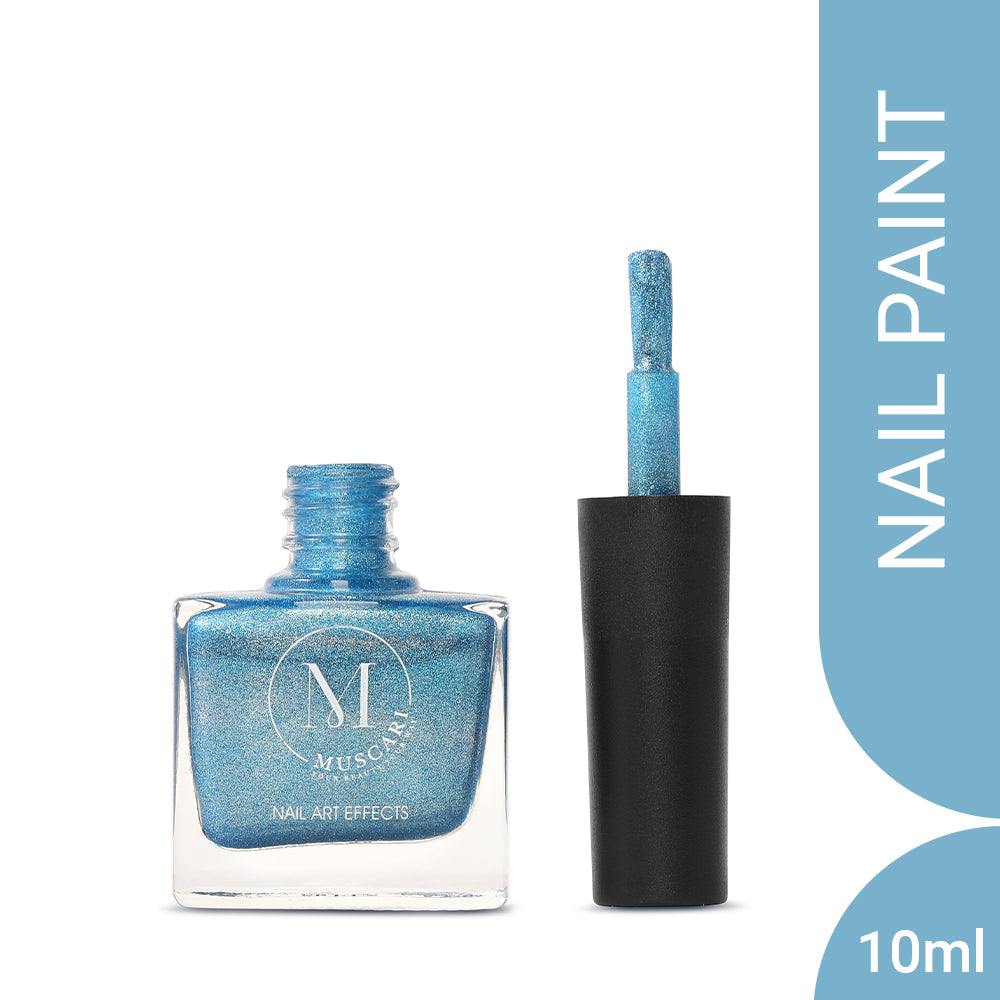 Muscari Premium Nail Paint and Polish for All | Nail Art Effect, Quick-Dry & Chip Resistant | Gel Nail Paint |10 ML (Ocean Opal-61)
