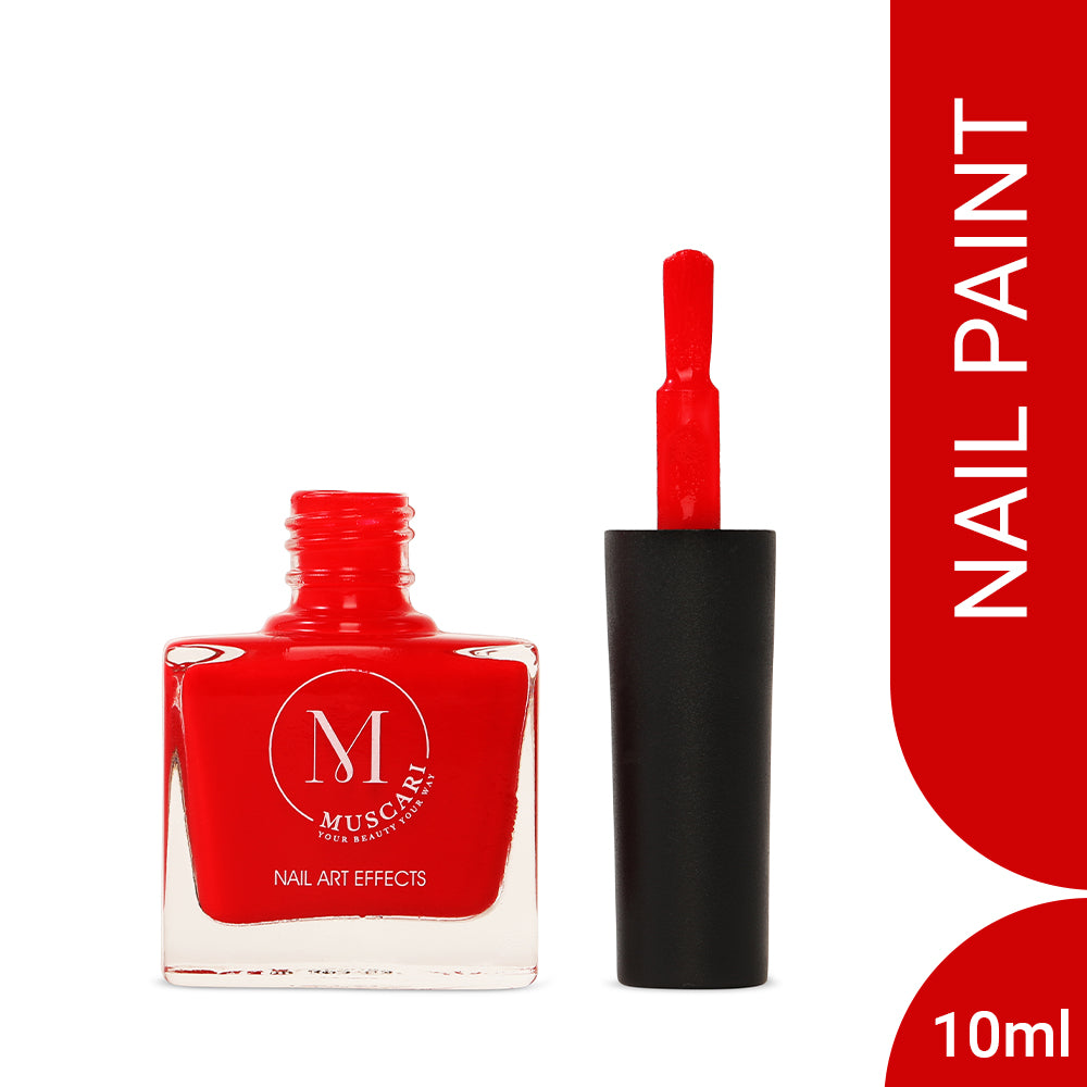 Muscari Premium Nail Paint and Polish for All | Nail Art Effect, Quick-Dry & Chip Resistant | Gel Nail Paint |10 ML (Cherry Chic-53)