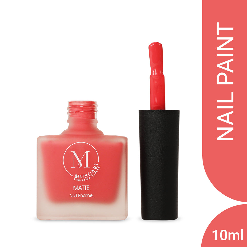 Muscari Premium Nail Paint and Polish for All | Matte Finish, Quick-Dry & Chip Resistant | Gel Nail Paint |10 ML (Petal Matte-33)