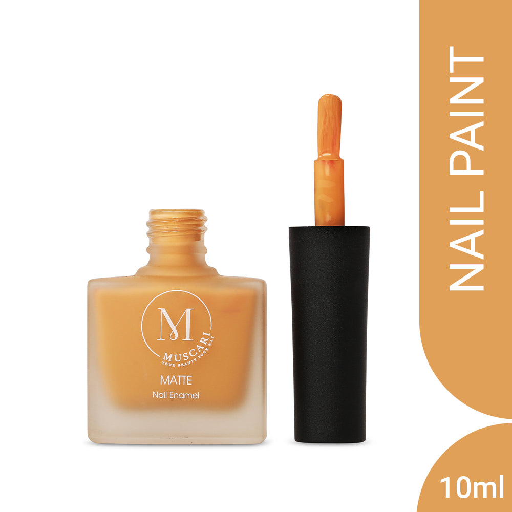Muscari Premium Nail Paint and Polish for All | Matte Finish, Quick-Dry & Chip Resistant | Gel Nail Paint |10 ML (Muted Maple-31)