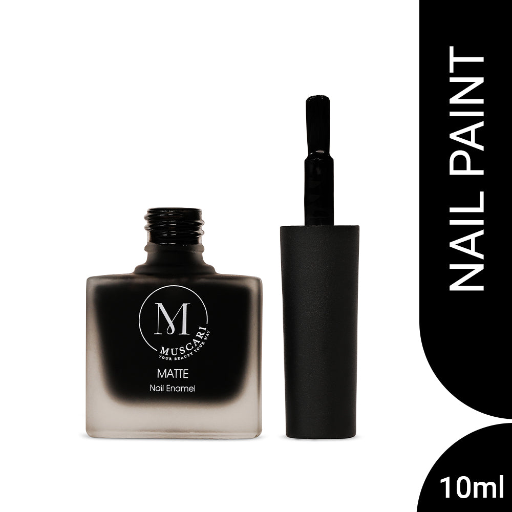 Muscari Premium Nail Paint and Polish for All | Matte Finish, Quick-Dry & Chip Resistant | Gel Nail Paint |10 ML (Carbon Cozy-29)