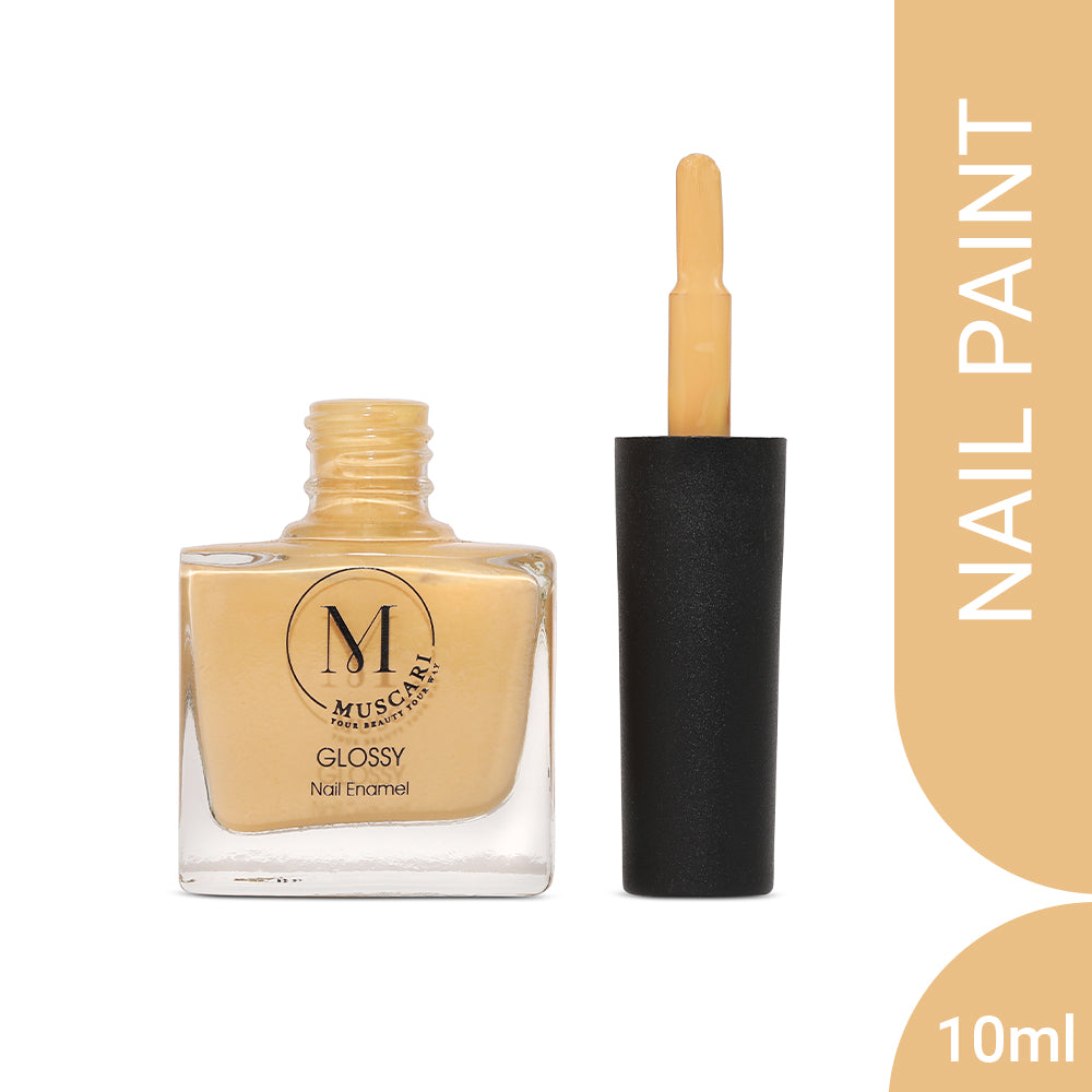 Muscari Premium Nail Paint and Polish for All | Glossy, Quick-Dry & Chip Resistant | Gel Nail Paint |10 ML (Nutty Nude-02)