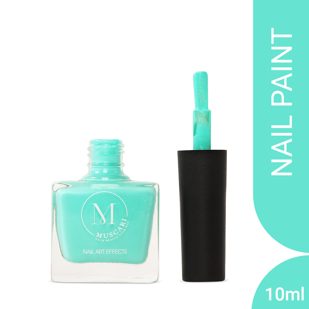 Muscari Premium Nail Paint and Polish for All | Nail Art Effect, Quick-Dry & Chip Resistant | Gel Nail Paint |10 ML (Aqua Bliss-52)