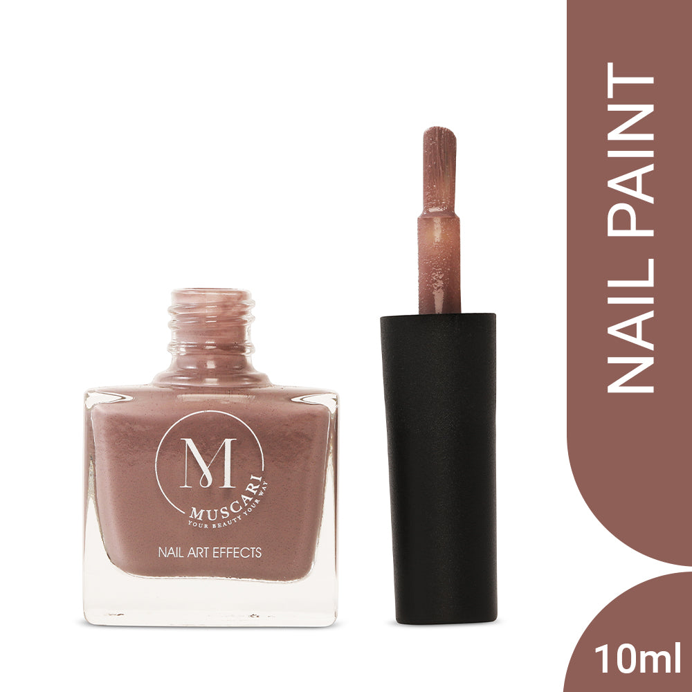 Muscari Premium Nail Paint and Polish for All | Nail Art Effect, Quick-Dry & Chip Resistant | Gel Nail Paint |10 ML (Cocoa Haze-50)