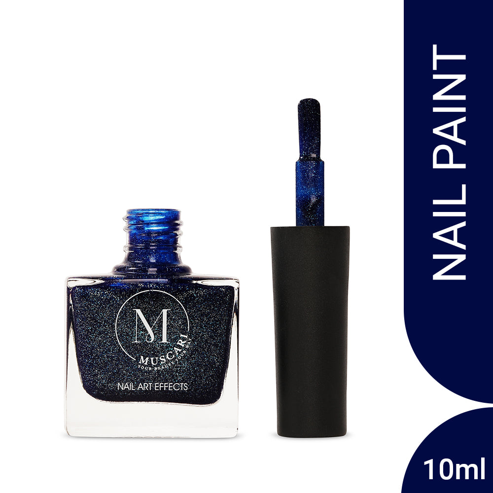 Muscari Premium Nail Paint and Polish for All | Nail Art Effect, Quick-Dry & Chip Resistant | Gel Nail Paint |10 ML (Cobalt Charm-47)