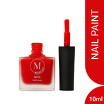 Muscari Premium Nail Paint and Polish for All | Matte Finish, Quick-Dry & Chip Resistant | Gel Nail Paint |10 ML (Ruby Matte-28)