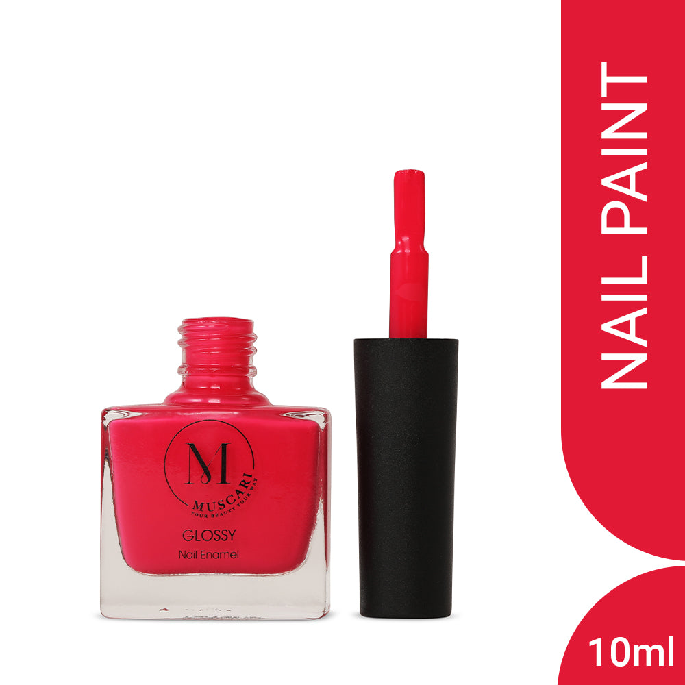Muscari Premium Nail Paint and Polish for All | Glossy, Quick-Dry & Chip Resistant | Gel Nail Paint |10 ML (Pink Fizz-19)