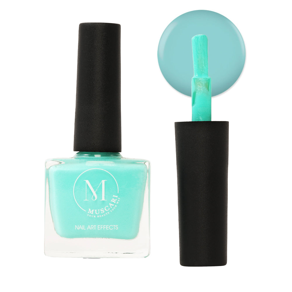 Muscari Premium Nail Paint and Polish for All | Nail Art Effect, Quick-Dry & Chip Resistant | Gel Nail Paint |10 ML (Aqua Bliss-52)
