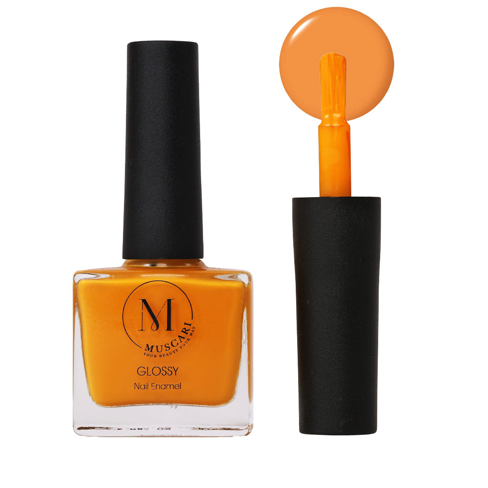 Muscari Premium Nail Paint and Polish for All | Glossy, Quick-Dry & Chip Resistant | Gel Nail Paint |10 ML (Marigold Magic-20)