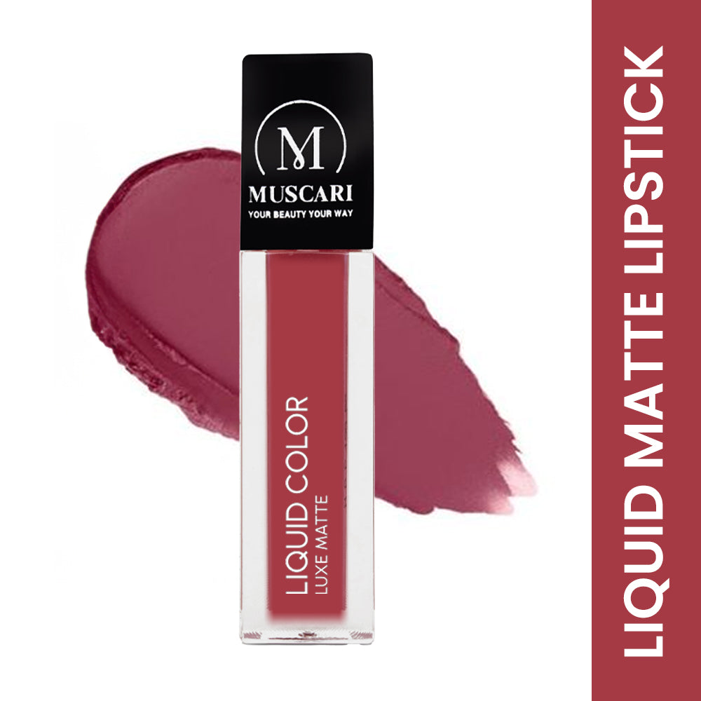 Muscari Premium Liquid Lipstick for all | Matte Finish, Light Weight & Long-Wear || (Strawberry Sorbet-LL05)