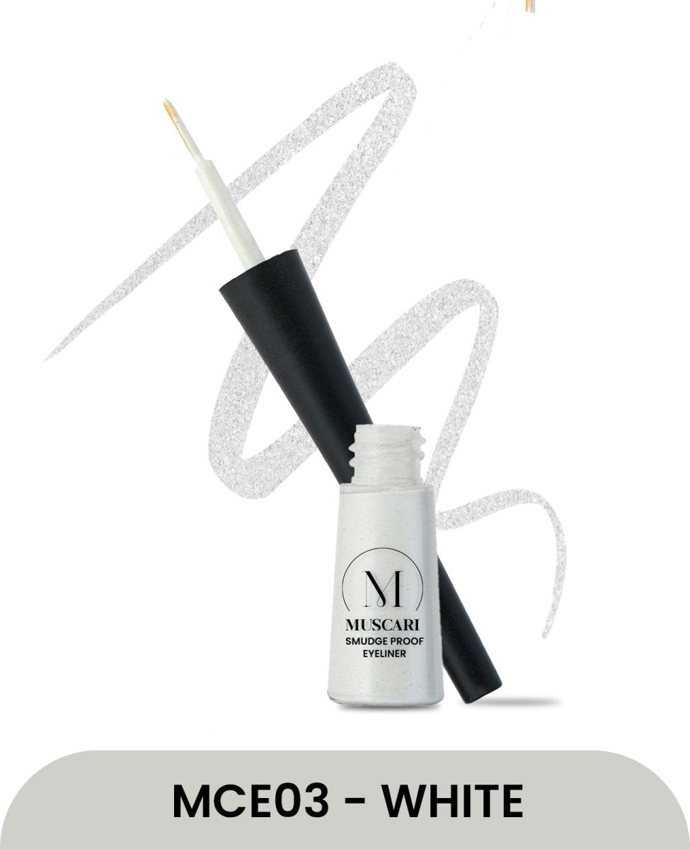 Elevate your eye makeup with 'Pristine White' Matte Liquid Eyeliner. The pure white shade, combined with a velvety matte finish, redefines classic elegance with precise application.