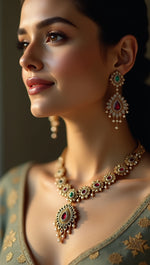 Muscari Multicolor Royal Pendant Set – Statement Festive Sparkle