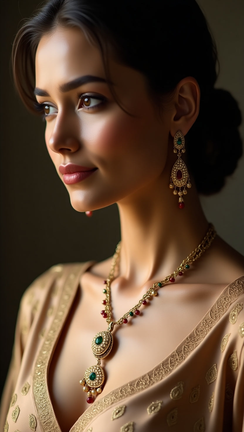 Muscari Mint & Rani Multicolor Pendant Set – Vibrant Fusion Beauty