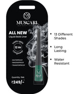 muscari liquid green eyeliner, smudge proof, waterproof