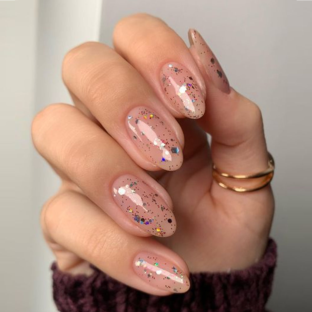 Muscari Premium Nail Paint and Polish for All | Nail Art Effect, Quick-Dry & Chip Resistant | Gel Nail Paint |10 ML (Rosy Sparkle-26)