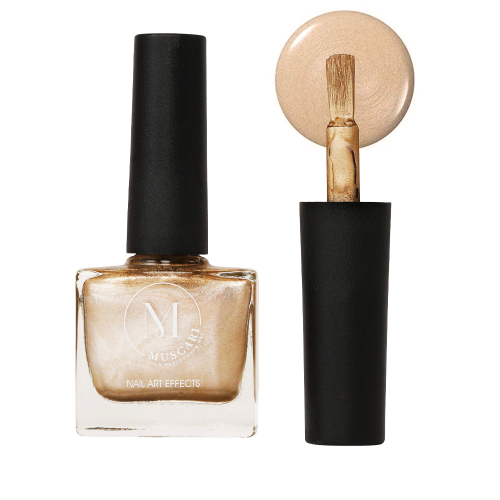 Muscari Premium Nail Paint and Polish for all | Nail Art Effect- Glossy Finish | Gel Nail Paint | 10 ML (Golden Aura-37)