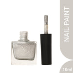 Muscari Premium Nail Paint and Polish for All | Nail Art Effect, Quick-Dry & Chip Resistant | Gel Nail Paint |10 ML (Silver Stardust-41)