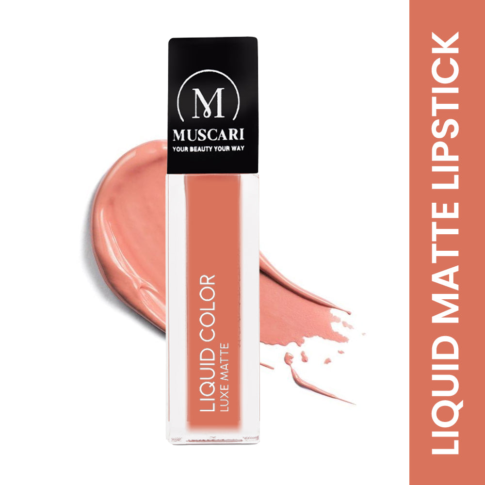 Muscari Premium Liquid Lipstick for all | Matte Finish, Light Weight & Long-Wear || (Hazelnut Hug-LL07)