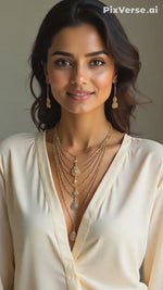 Muscari Royal Radiance 7-Layer Long Necklace – Golden Glow