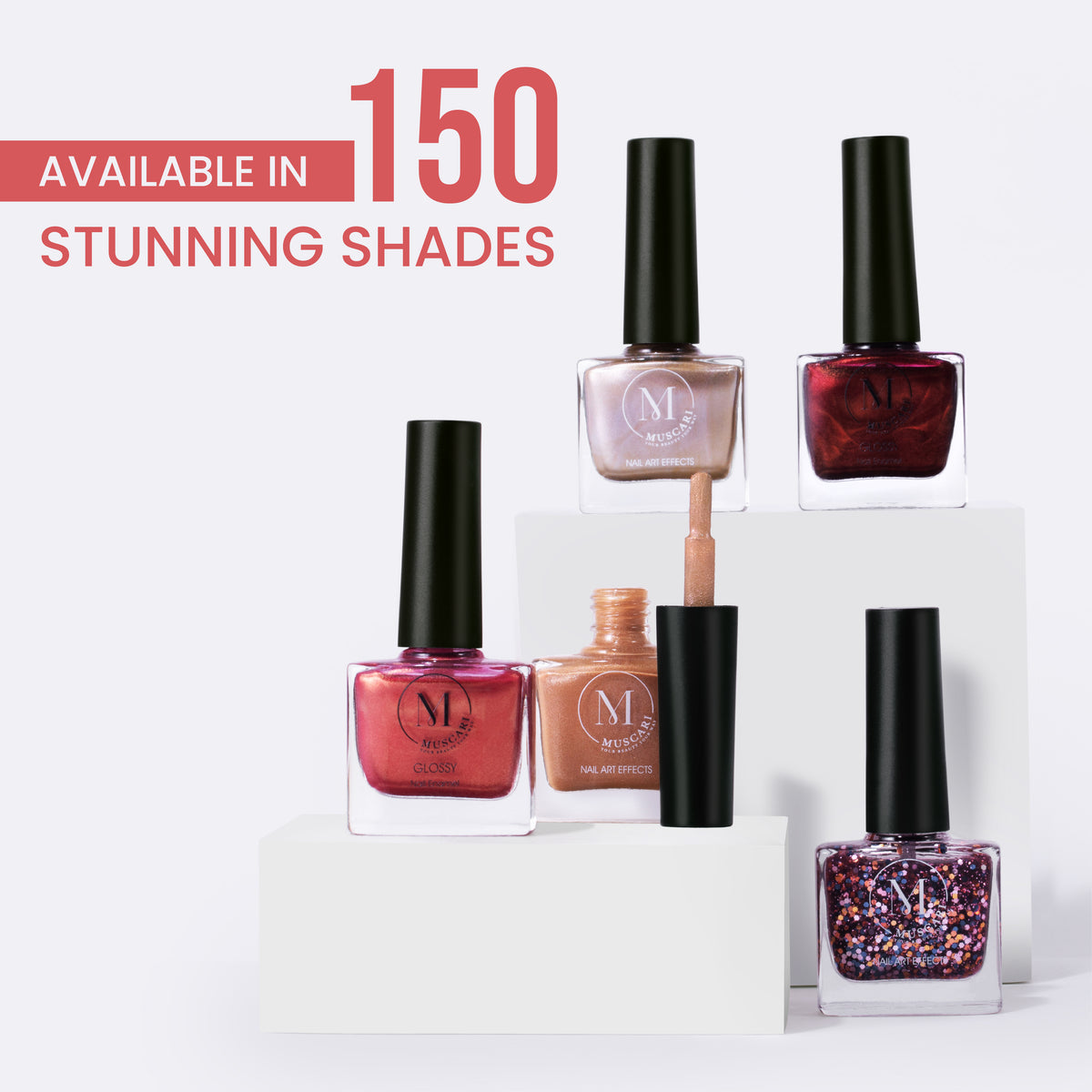 Muscari Premium Nail Paint and Polish for All | Matte Finish, Quick-Dry & Chip Resistant | Gel Nail Paint |10 ML (Velvet Mocha-27)